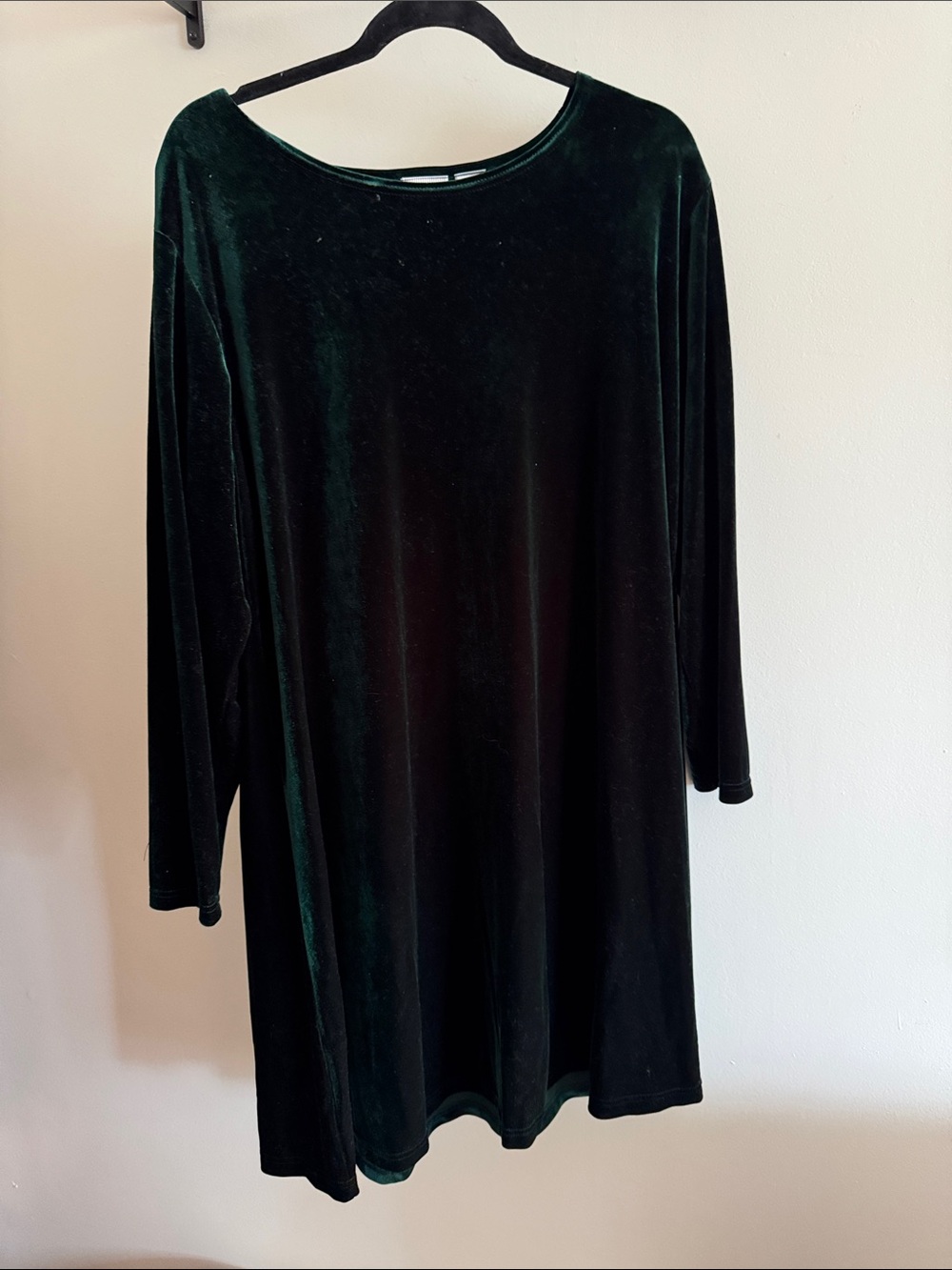 Jacqueline Ferrar Deep Green Velvet Long-Sleeve Dress